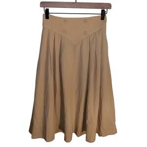 SIMPLE RETRO corset waist throwback midi skirt S